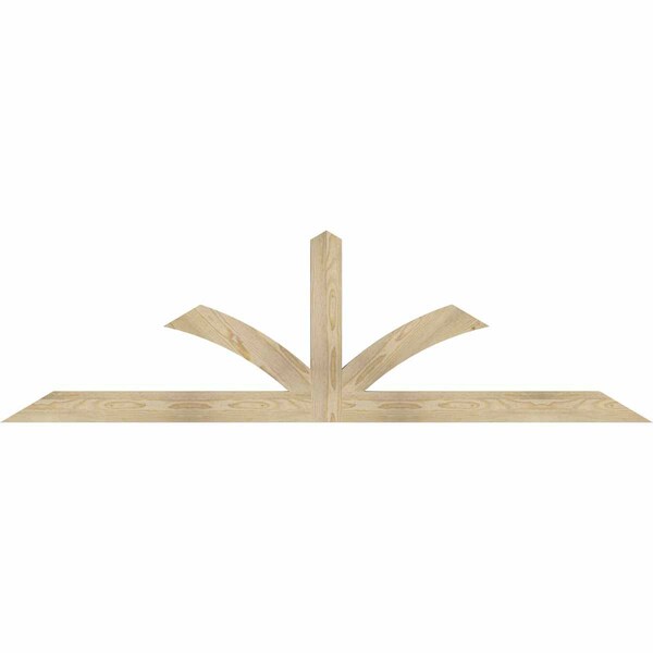 Ekena Millwork Richland Rough Sawn Timber Gable Bracket, Douglas Fir, 84"W x 24"H x 2"D x 4"F, 7/12 Pitch GBW084X24X0204RIC00RDF - main